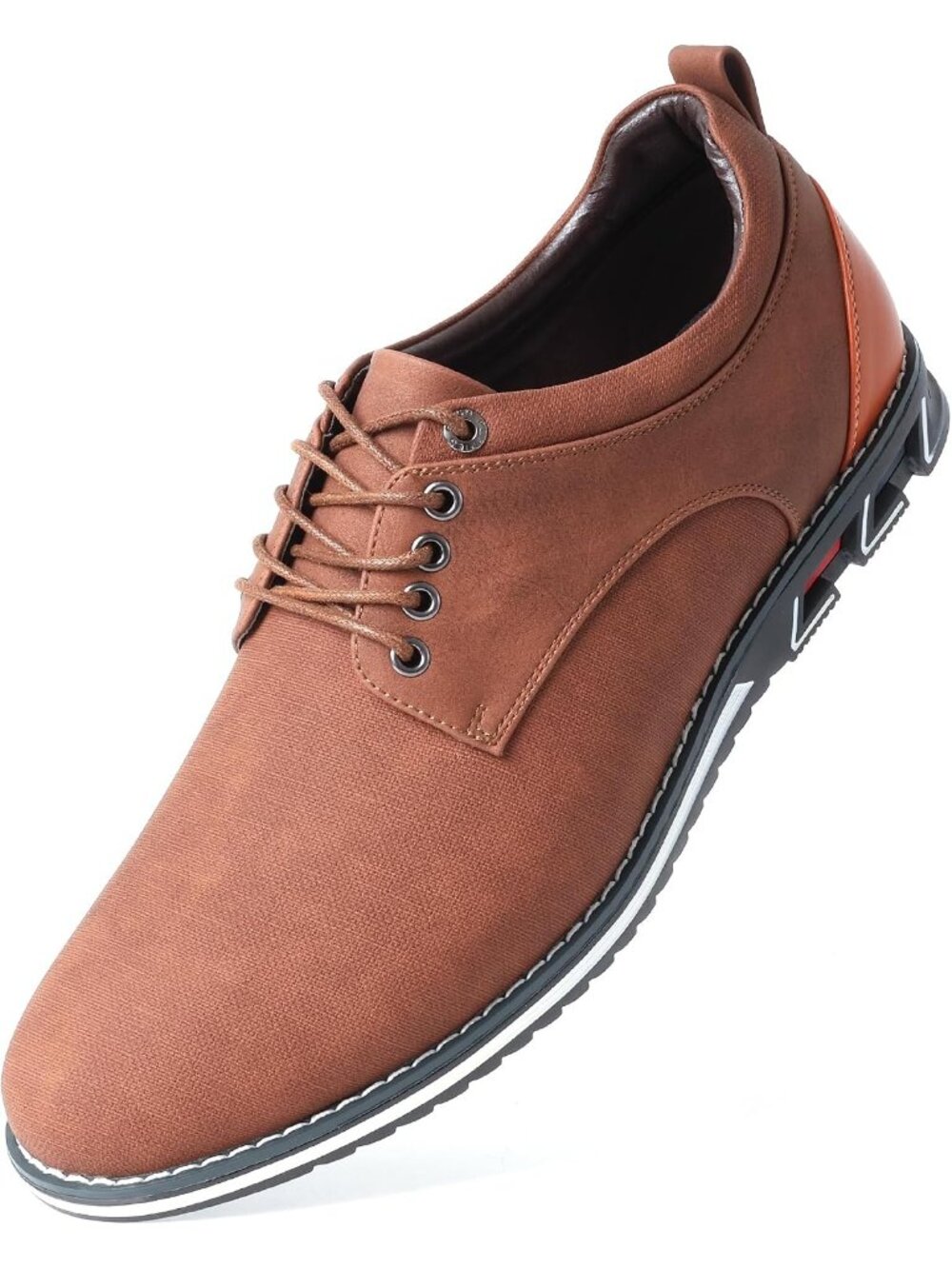 Men's Brown Wide Comfortable Lace-up Leather Business Orthopedic Oxford Shoes